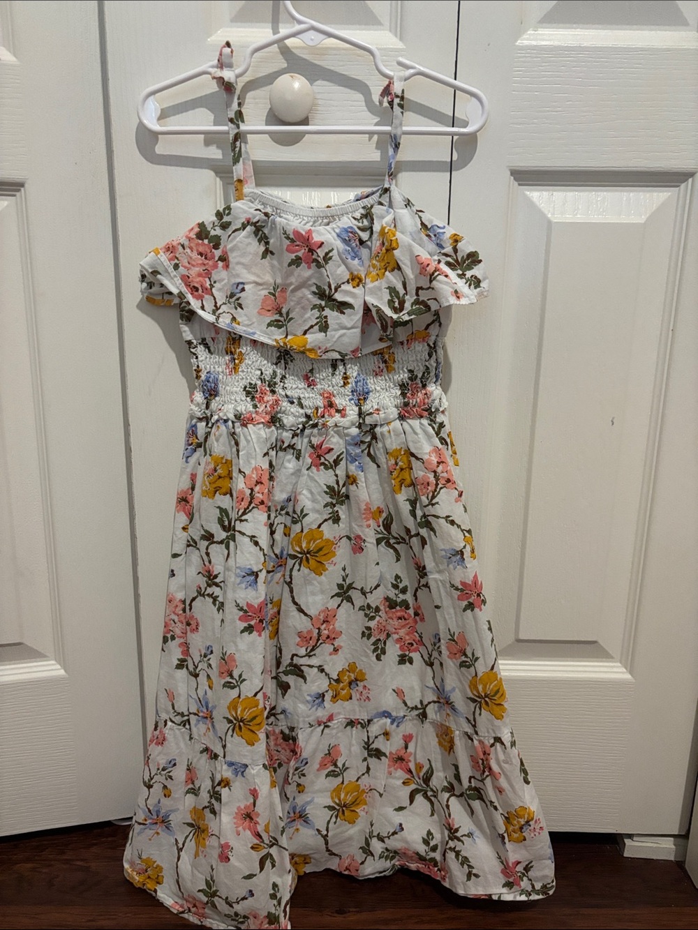 Janie and Jack White Floral Ruffle Sundress